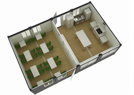 Nhà container có thể tháo rời được chế tạo sẵn Căn hộ sinh viên nhà ở