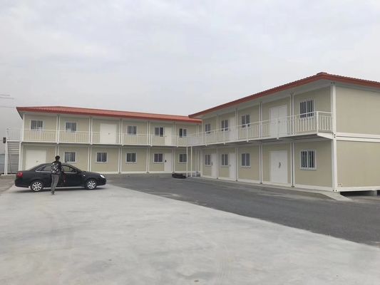 Tòa nhà trường học Prefab / Nhà chứa gói phẳng có thể gập lại Casa Prefabbracata Container Frame 40ft Chỗ trú tạm thời