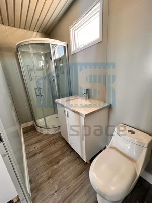 Modbox Xưởng đóng gói sẵn Container House Cabin di động với nhà bếp và phòng tắm
