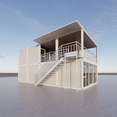 Box Space Shipping Container Homes 40 Ft Luxury 2 tầng Container House Nhà Prefab ở Puerto Rico Để bán