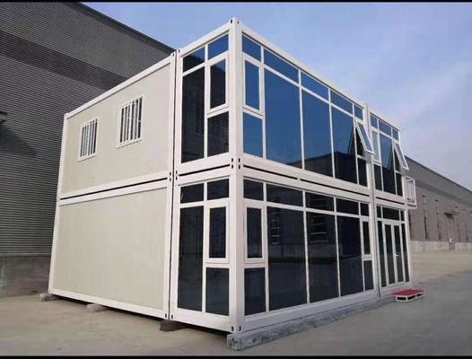 Prefab 2 phòng ngủ Container House Sandwich Panel Steel Modular Tiny Homes