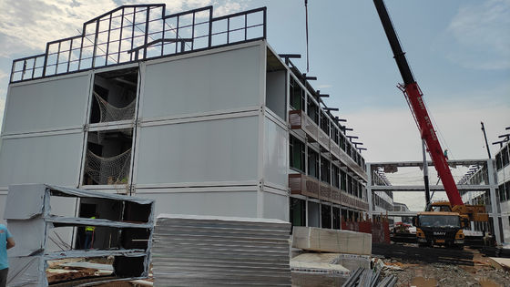 BOX SPACE Ba lớp cho công trình nhà ngủ 20ft Prefab Container House Giá thấp Nhà Prefab lớn