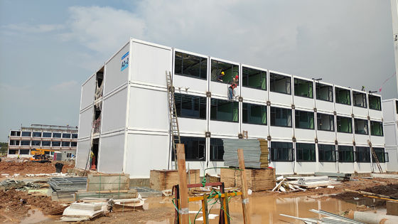 BOX SPACE Nhân viên Thùng chứa Phòng ngủ Được lắp ráp đầy đủ Nhà Prefab Di động Sẵn sàng Nhà chứa 40Ft Ở Philippines