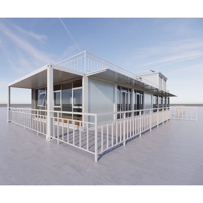 Cấu trúc thép Thổi xuống Nhà container Nhà mô-đun chế tạo sẵn Phòng đậu xe Văn phòng di động chế tạo sẵn