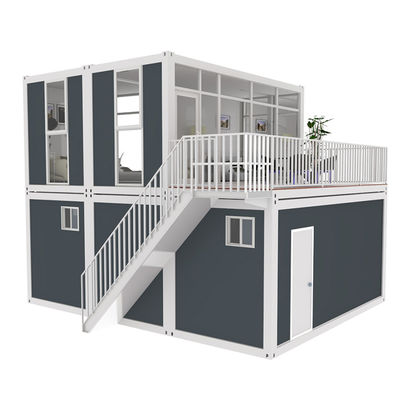 BOX SPACE 2 tầng 40ft container vận chuyển Nhà với nhà để xe sang trọng nhà container vận chuyển mô-đun 2 thiết kế giường