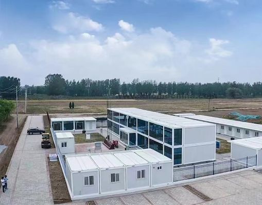 Lớp thép gạch chống bão Nhà Prefab Modular Prefab Nhà thép mạ thép khung container Nhà chứa với phòng tắm