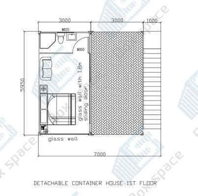 BOX SPACE Nhà nhỏ sẵn sàng để vận chuyển 3 phòng ngủ Nhà chế tạo sẵn biệt thự sang trọng Nhà chứa mô-đun chế tạo sẵn Cyprus