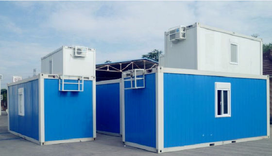 Trung Quốc Nhà container tùy chỉnh nâng cao, Nhà chứa di động màu xanh với phòng tắm nhà máy sản xuất