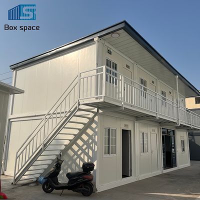 Boxspace Nhà mô-đun Xếp sẵn 20ft 40ft Nhà container mô-đun Nhà văn phòng Nhà cabin Nhà container xếp chồng